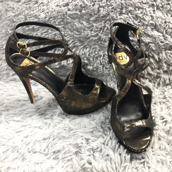 Dolce Vita Shoes - Dolce Vita Metallic Faux Snake Skin Platform Heels